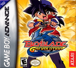 Beyblade: G-Revolution box art for GameBoy Advance